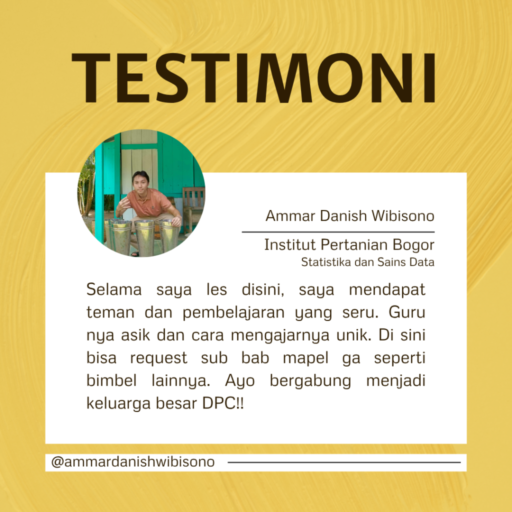 Depok Private Center - Lembaga Bimbingan Belajar Kota Depok ammar danish wibisono